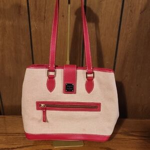 Dooney & Bourke Pink and Cream Tote Bag